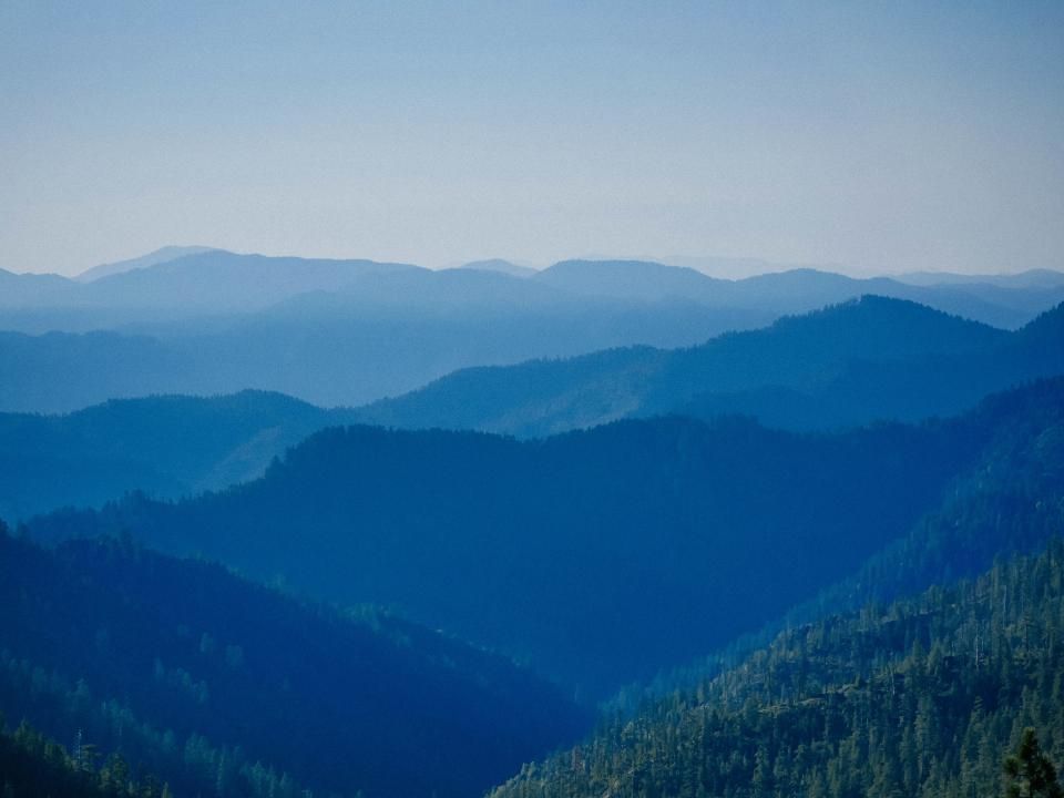 The mountains behind the property