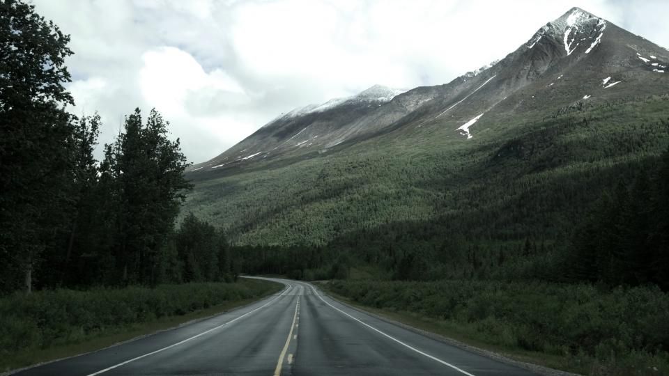 The mountains behind the property
